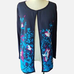 Investments II Plus Size Abstract Floral-Print Cardigan - 2X